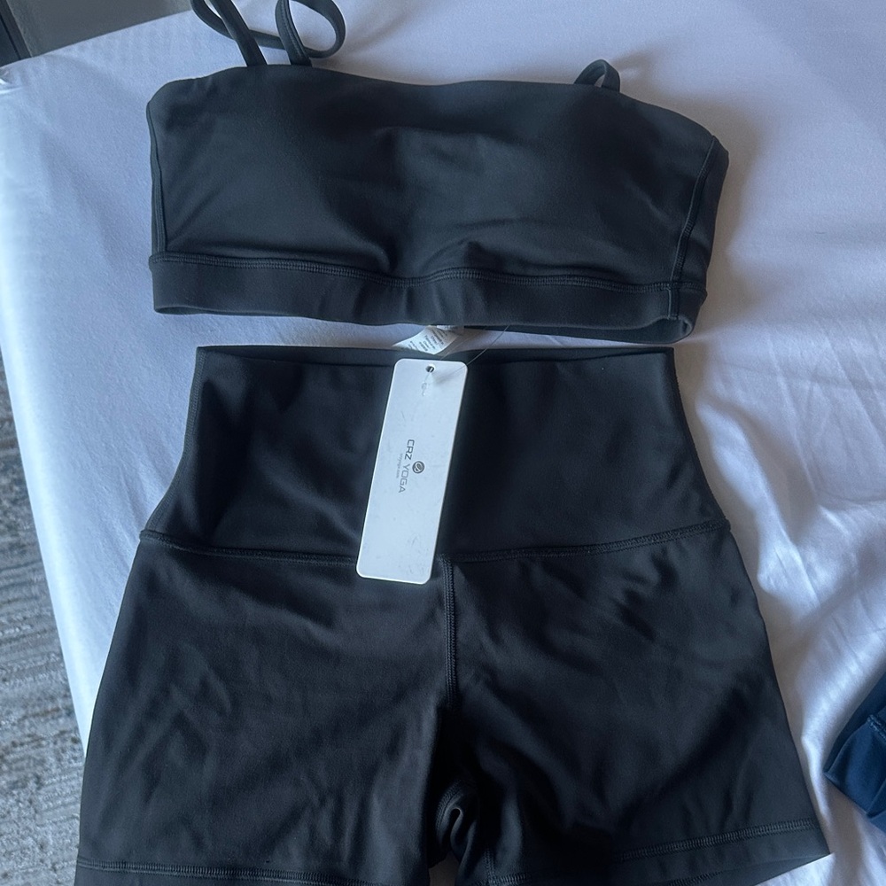 Granite Sports Bra and High-Waisted Shorts Set